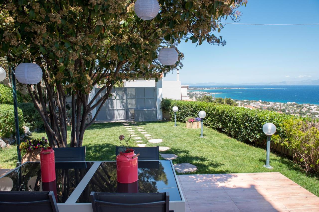 Harris Elegant House Superb View Near Airport Apartamento Loútsa Exterior foto